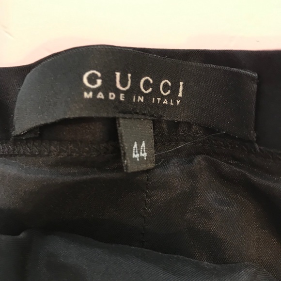 GUCCI black satin zipper pencil skirt - Picture 2 of 6